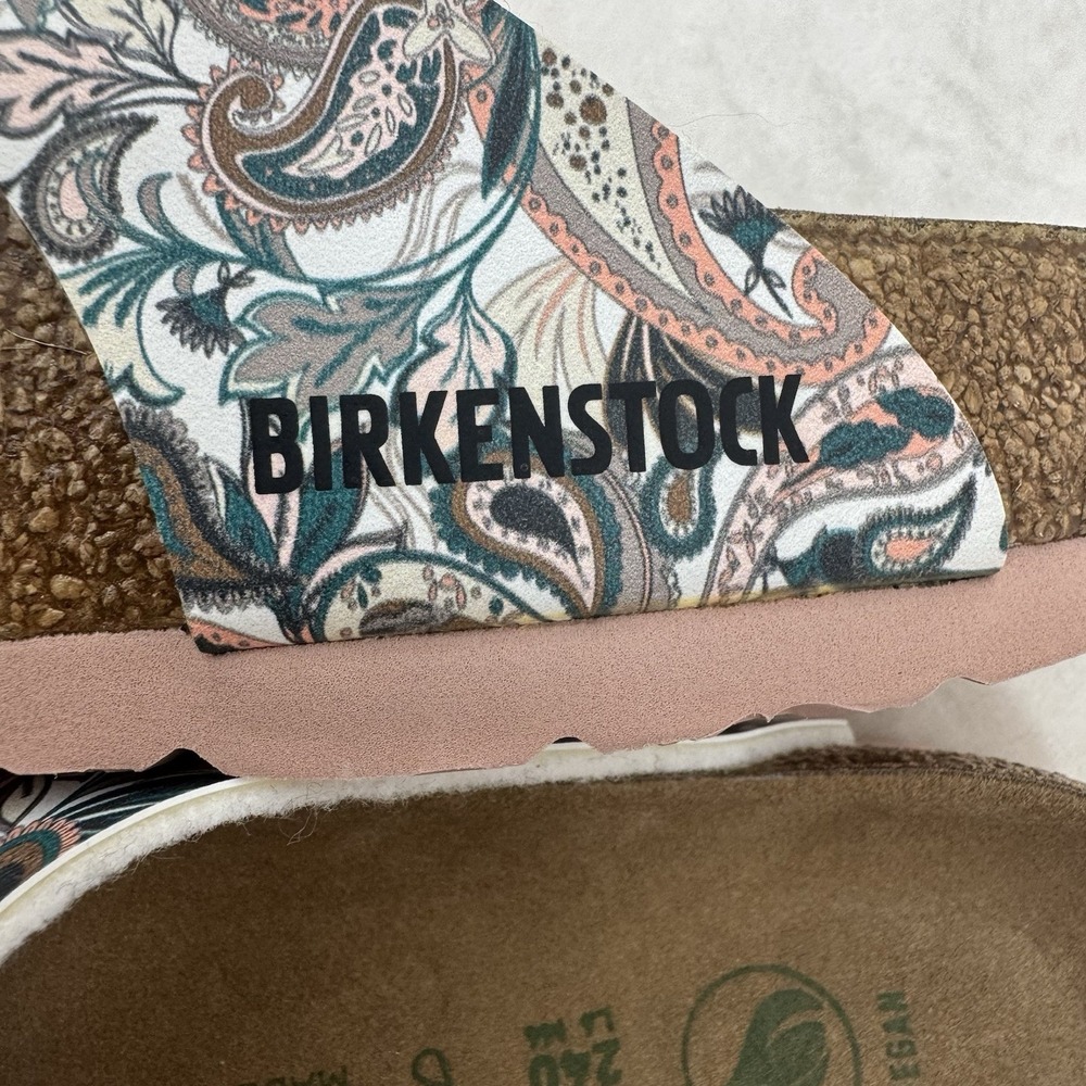 Birkenstock Gizeh Sandals Women 37 Paisley Antique White Vegan Thong NWOB - Picture 5 of 14